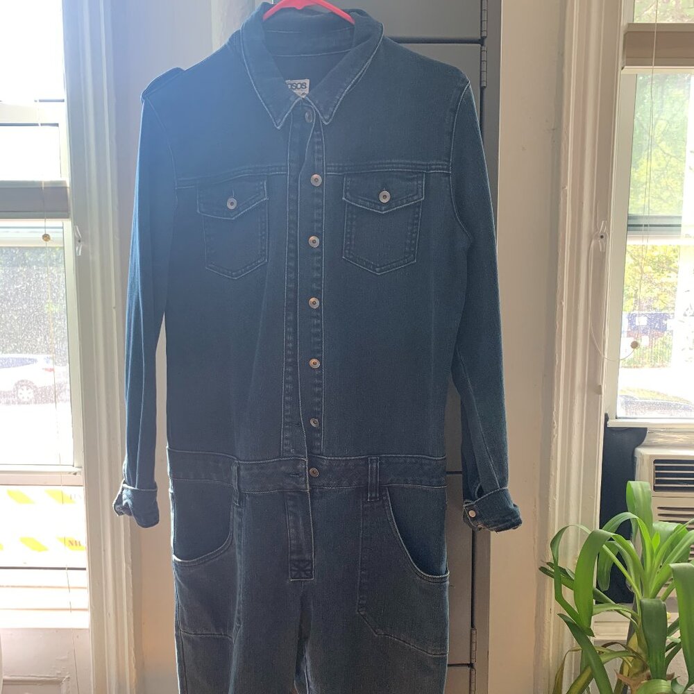 EUC Denim Cotton Boiler Suit Jumpsuit Coverall, Size M
